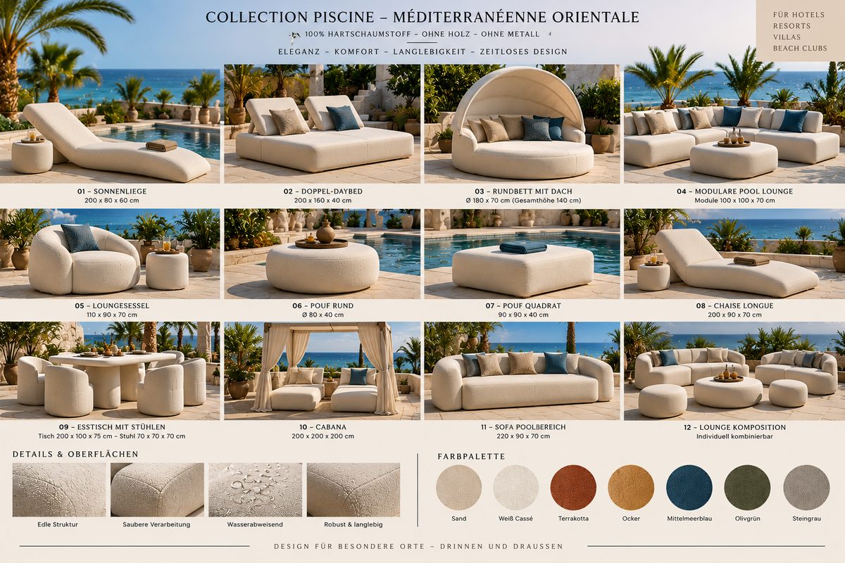 Collection Piscine — Écru & Sable